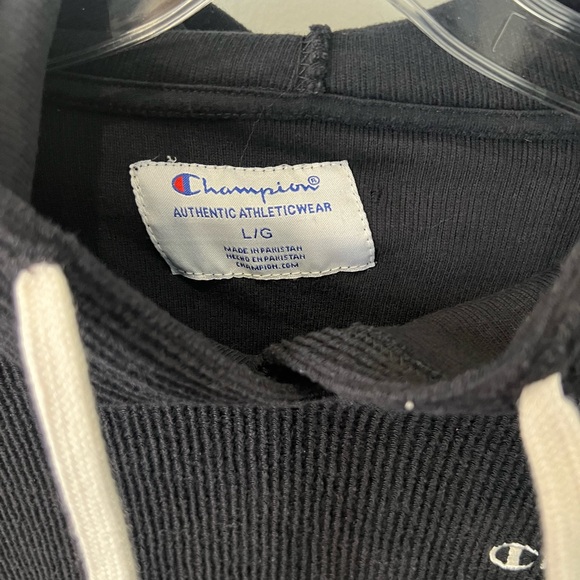 Champion Women's Black Textured Hoodie - Picture 5 of 10